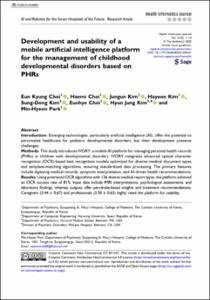 Development and usability of a mobile artificial intelligence platform for the management of childhood developmental disorders based on PHRs