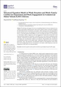Structural Equation Model of Work Situation and Work-Family Conflict on Depression and Work Engagement in Commercial Motor Vehicle (CMV) Drivers