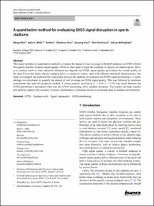A quantitative method for evaluating GNSS signal disruption in sports stadiums