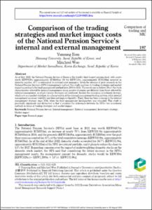 Comparison of the trading strategies and market impact costs of the National Pension Service's internal and external management