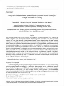 Design and Implementation of Multiplexer System for Display Sharing of Multiple Presenters on Meeting