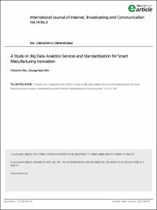 A Study on Big Data Analytics Services and Standardization for Smart Manufacturing Innovation