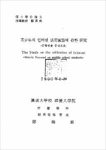 靑少年의 인터넷 活用實態에 관한 硏究