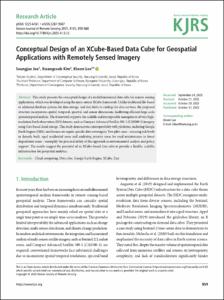 Conceptual Design of an XCube-Based Data Cube for Geospatial Applications with Remotely Sensed Imagery