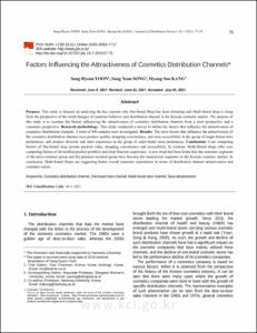 Factors Influencing the Attractiveness of Cosmetics Distribution Channels