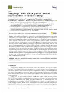Designing a CHAM Block Cipher on Low-End Microcontrollers for Internet of Things