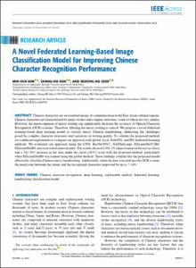 A Novel Federated Learning-Based Image Classification Model for Improving Chinese Character Recognition Performance