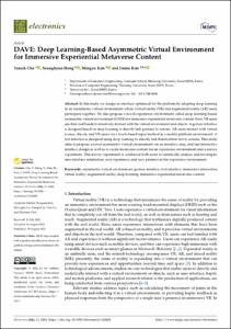 DAVE: Deep Learning-Based Asymmetric Virtual Environment for Immersive Experiential Metaverse Content