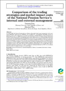 Comparison of the trading strategies and market impact costs of the National Pension Service’s internal and external management