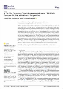 A Parallel Quantum Circuit Implementations of LSH Hash Function for Use with Grover's Algorithm