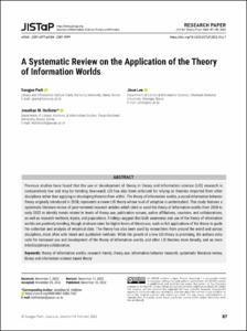 A Systematic Review on the Application of the Theory of Information Worlds