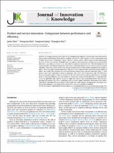 Product and service innovation: Comparison between performance and efficiency
