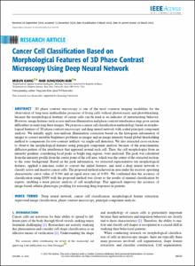Cancer Cell Classification Based on Morphological Features of 3D Phase Contrast Microscopy Using Deep Neural Network