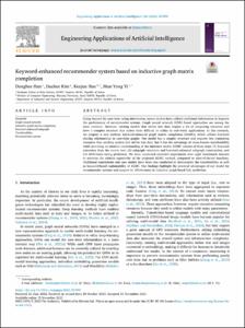 Keyword-enhanced recommender system based on inductive graph matrix completion