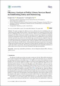 Efficiency Analysis of Public Library Services Based on Establishing Entity and Outsourcing