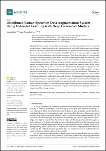 Distributed Raman Spectrum Data Augmentation System Using Federated Learning with Deep Generative Models