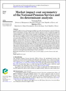 Market impact cost asymmetry of the National Pension Service and its determinant analysis