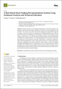 A Rule-Based Stock Trading Recommendation System Using Sentiment Analysis and Technical Indicators