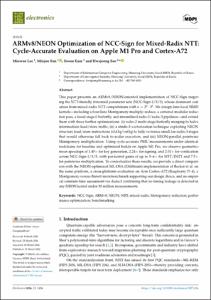 ARMv8/NEON Optimization of NCC-Sign for Mixed-Radix NTT: Cycle-Accurate Evaluation on Apple M1 Pro and Cortex-A72