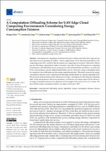 A Computation Offloading Scheme for UAV-Edge Cloud Computing Environments Considering Energy Consumption Fairness