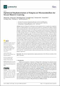 Optimized Implementation of Simpira on Microcontrollers for Secure Massive Learning