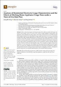 Analysis of Residential Electricity Usage Characteristics and the Effects of Shifting Home Appliance Usage Time under a Time-of-Use Rate Plan