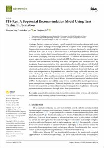 ITS-Rec: A Sequential Recommendation Model Using Item Textual Information