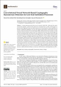 Convolutional Neural Network-Based Cryptography Ransomware Detection for Low-End Embedded Processors