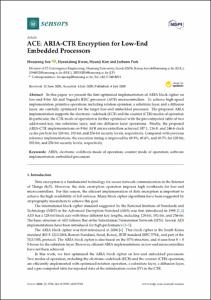 ACE: ARIA-CTR Encryption for Low-End Embedded Processors