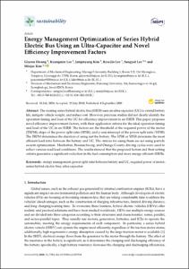 Energy Management Optimization of Series Hybrid Electric Bus Using an Ultra-Capacitor and Novel Efficiency Improvement Factors