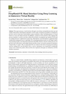 DeepHandsVR: Hand Interface Using Deep Learning in Immersive Virtual Reality