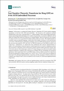 Fast Number Theoretic Transform for Ring-LWE on 8-bit AVR Embedded Processor