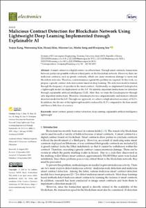 Malicious Contract Detection for Blockchain Network Using Lightweight Deep Learning Implemented through Explainable AI