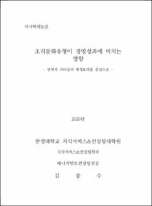 조직문화유형이 경영성과에 미치는 영향