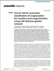 SinusC-Net for automatic classification of surgical plans for maxillary sinus augmentation using a 3D distance-guided network