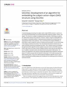 SAO2Vec: Development of an algorithm for embedding the subject-action-object (SAO) structure using Doc2Vec