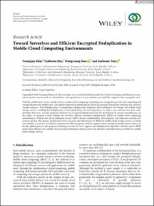 Toward Serverless and Efficient Encrypted Deduplication in Mobile Cloud Computing Environments
