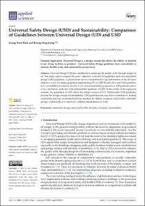 Universal Safety Design (USD) and Sustainability: Comparison of Guidelines between Universal Design (UD) and USD