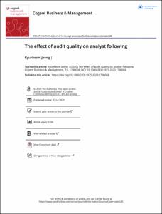 The effect of audit quality on analyst following