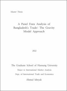 A Panel Data Analysis of Bangladesh's Trade: The Gravity Model Approach