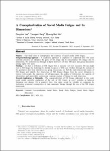 A Conceptualization of Social Media Fatigue and Its Dimensions