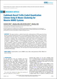 Codebook-Based Trellis-Coded Quantization Scheme Using K-Means Clustering for Massive MIMO Systems
