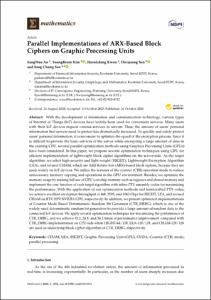 Parallel Implementations of ARX-Based Block Ciphers on Graphic Processing Units