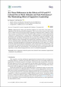 Are There Differences in the Effects of P-O and P-T Cultural Fits on Work Attitudes and Task Performance? The Moderating Effect of Supportive Leadership