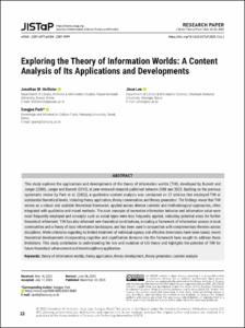 Exploring the Theory of Information Worlds: A Content Analysis of Its Applications and Developments