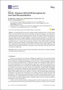 PAGE Practical AES-GCM Encryption for Low-End Microcontrollers