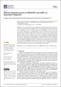 Efficient Implementation of PRESENT and GIFT on Quantum Computers