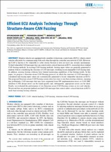 Efficient ECU Analysis Technology Through Structure-Aware CAN Fuzzing