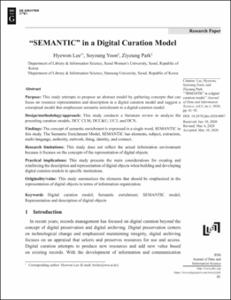SEMANTIC in a Digital Curation Model