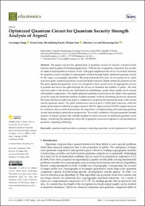 Optimized Quantum Circuit for Quantum Security Strength Analysis of Argon2